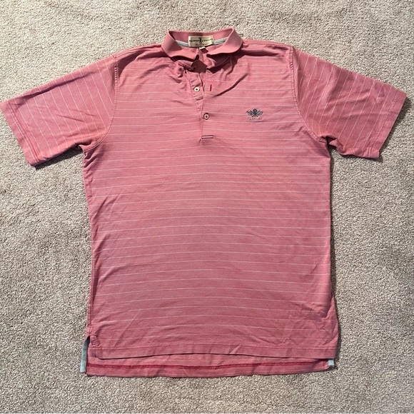 Fairway & Greene Other - Fairway & Greene Oakmont Red and white striped golf shirt size L NWOT